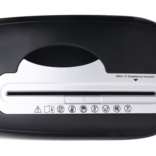The Living Store makulator 10 ark mikroskæring sort -  Makuleringsmaskiner