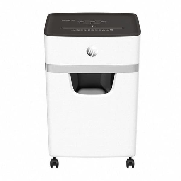 Destructora HP ONESHRED 10MC, microcorte, P-5, 10 tarjetas, 20l, gris claro