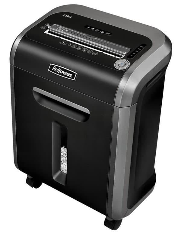 FELLOWES skartovač 79 Ci/ křížový řez 3,9x38 mm/ objem koše 23 l/ stupeň utajení P-4 (důvěrné)/ černý