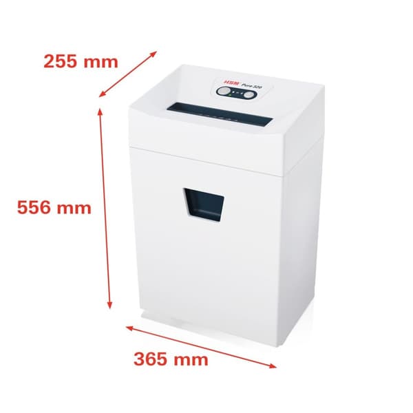 HSM Pure 320 pappersförstörare Partikelklippt fragmentering 23 cm Vit