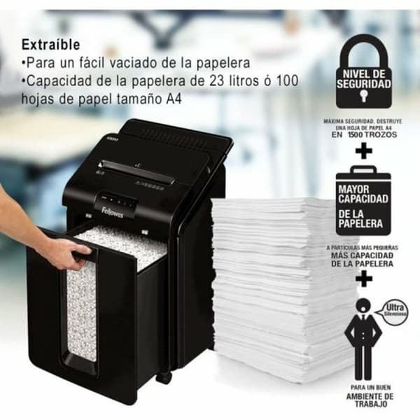 Mikroleikkaava paperisilppuri Fellowes AutoMax 100M 23 L