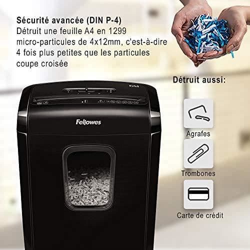 Dokumentförstörare - FELLOWES - 6M - Minicut - 6 ark - Hög säkerhet