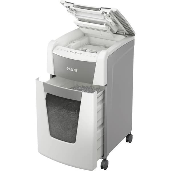 Leitz IQ Autofeed Office 300 Mikroskuren dokumentförstörare 2 x 15 mm 60 l Antal sidor (max.): 300 Nivå