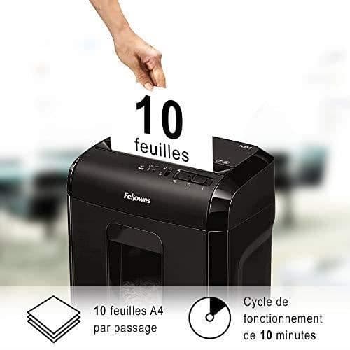 Dokumentförstörare - FELLOWES - Powershred 10M - Micro-cut - 10 ark - Optimal säkerhet