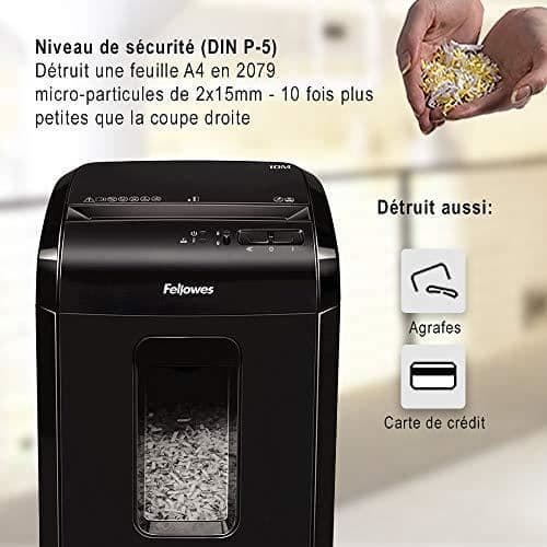 Dokumentförstörare - FELLOWES - Powershred 10M - Micro-cut - 10 ark - Optimal säkerhet