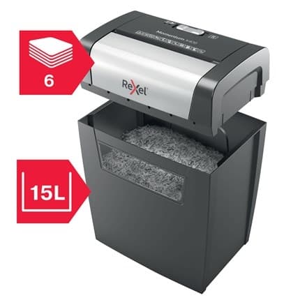 Rexel Momentum X406 paperisilppuri Partikkelileikkaaja Sininen, Harmaa