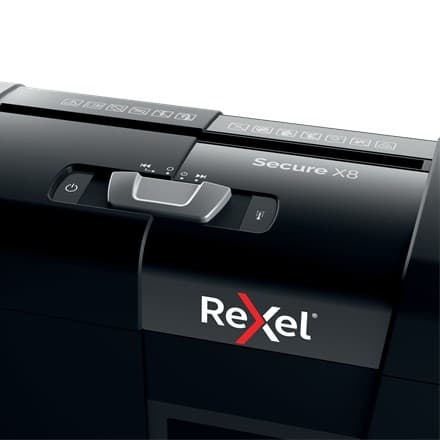 Rexel Secure X8 papirmakulator Krydsmakulering 70 dB Sort