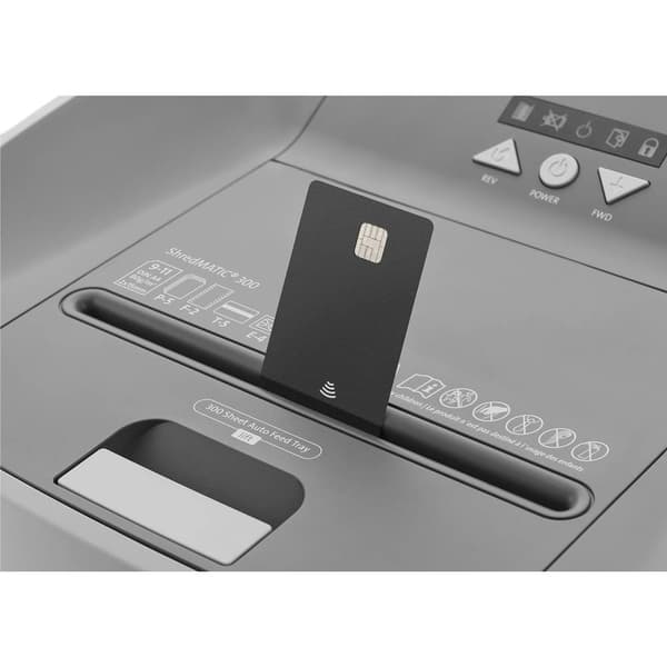 Dahle ShredMATIC 300 P5 Dokumentförstörare 300 ark Partikelsnitt 2 x 15 mm P-5 40 l Strimlar också Gem, Kreditkort