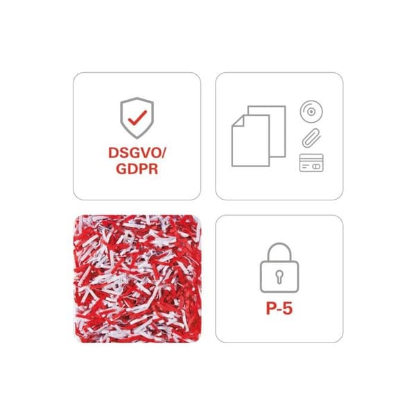 shredstar X6pro dokumentförstörare, partikelavskärare 2 x 15 mm