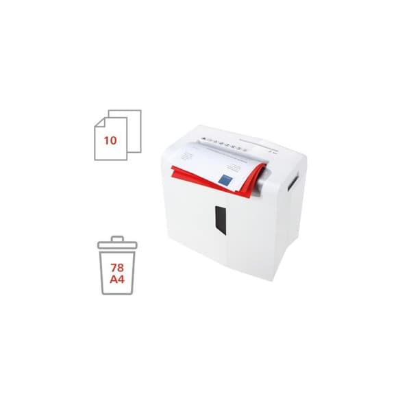 Dokumentförstörare - HSM - Shredstar S10 - Skär i 6 mm remsor - Kapacitet 10 ark - 18 L behållare