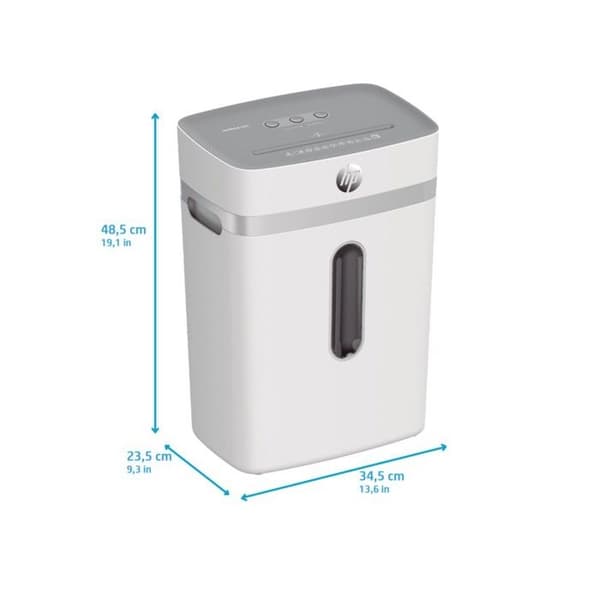 Förstörare - HP - ONESHRED 2802 - P4 tvärsnitt - Kapacitet 12 ark - 23L behållare