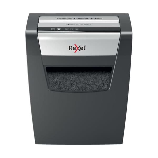 Pappersförstörare - Rexel - Momentum X410 - P4 - 10 ark - 23L - Svart