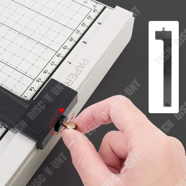 TD® Pappersklippare Giljotintyp Positionering Stoppregel Blad Säkerhetslås Skrivbordspappersskärare