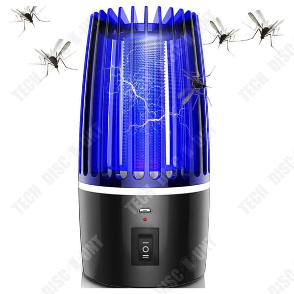 TD Mosquito Killer Lamp 360 Degrees Lght Wave Mosquito Killer Praktisk väggmonterad LED Uppladdningsbart batteri 4000 mAh Svart