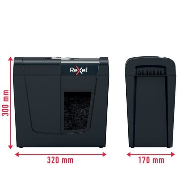 Dokumentskärare - Rexel - Secure X6 - Korsklipp - 6 ark - 10 liter