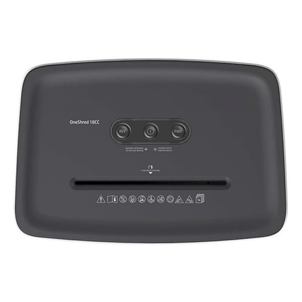 HP ONESHRED 18CC silppuri, katkaistut arkit, P-4, 18 korttia, 25l, vaaleanharmaa