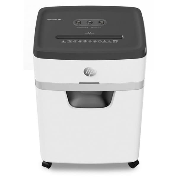 HP ONESHRED 18CC silppuri, katkaistut arkit, P-4, 18 korttia, 25l, vaaleanharmaa