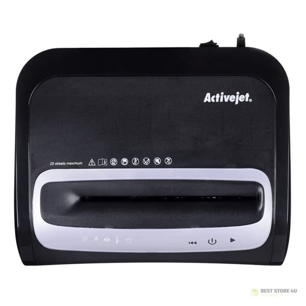 Activejet ASH-2502C makulator, P-4, 28 l, 4x40 mm strimler, sort