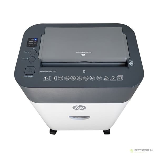 HP ONESHRED Auto 100CC silppuri, valkoinen/harmaa
