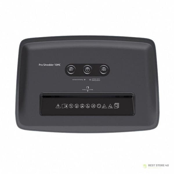 HP PRO SHREDDER 10MC Mikrodokumentförstörare, P-5, 10 kort, 20 l, mörkgrå
