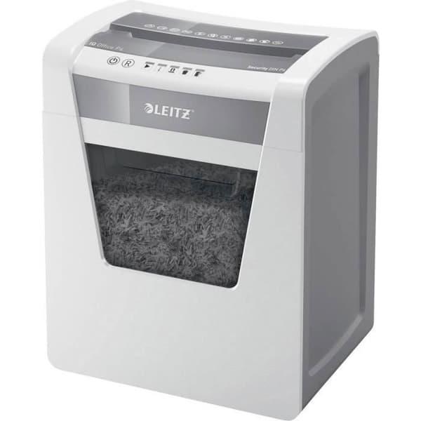 CrossCut IQ Office P4 pappersförstörare - LEITZ - 15 A4-sidor - Vit - Tyst drift