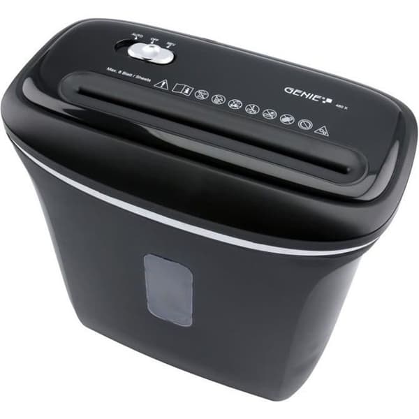 Dokumentförstörare GENIE 480X dokumentförstörare 8 ark skurna partiklar 12 liter Säkerhetsnivå P4