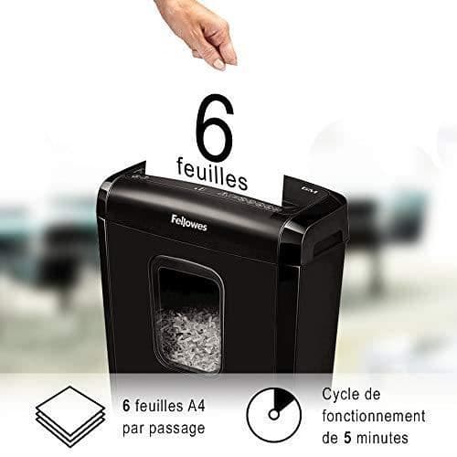 Dokumentförstörare - FELLOWES - 6M - Minicut - 6 ark - Hög säkerhet