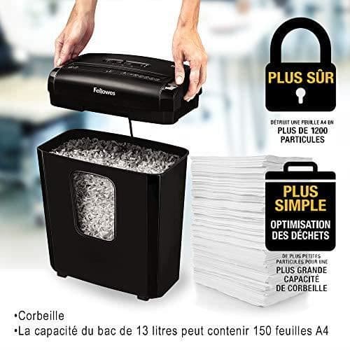 Dokumentförstörare - FELLOWES - 6M - Minicut - 6 ark - Hög säkerhet