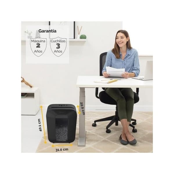 Dokumentförstörare - FELLOWES - LX50 - Cross cut - 9 ark - 17 liter