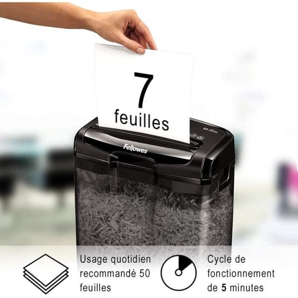 Dokumentsdestroyer - Fellowes - M-7Cm - Korssnitt - 4 x 35 mm - P-4, T-4