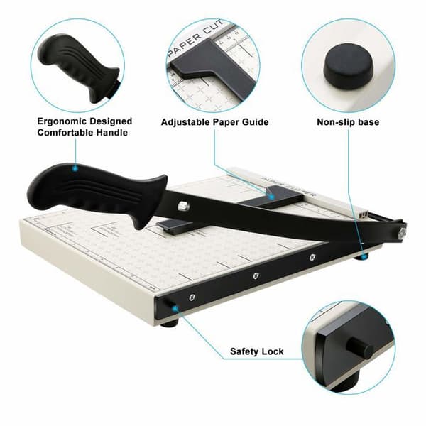 Pappersklippare - Meditool Sax - OS004818-4822 - A4 papperstrimmer 30,5 cm Personlig Sax 10 ark, vit