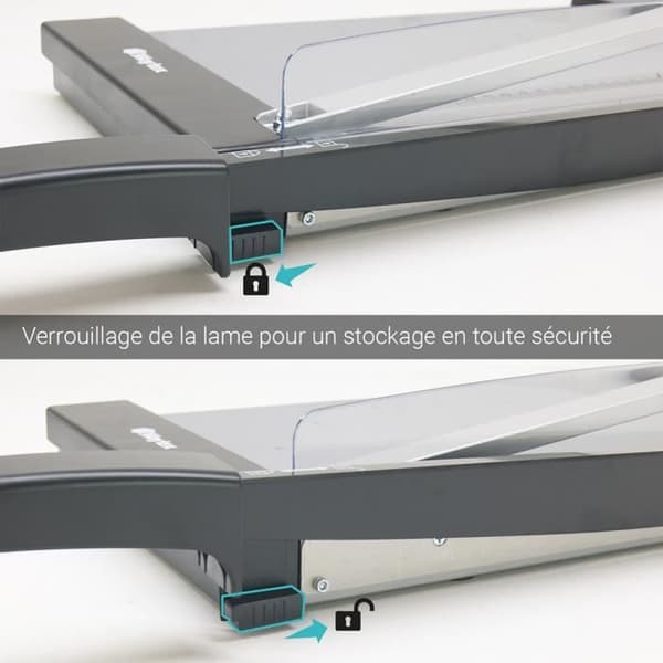 Massicot Guillotine - WAYTEX - Modell 10 Ark - Skärning 32 x 22 cm - Hållklämma - Halkfri