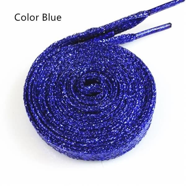 110 cm -43 tum metalliska glitter platta skosnören, skosnören, sneakers, färgglada sportskor [0F25435]