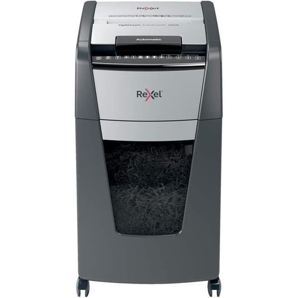 Dokumentförstörare - REXEL - Optimum Auto+ 300X - Korsklippning - 300 ark - 60L