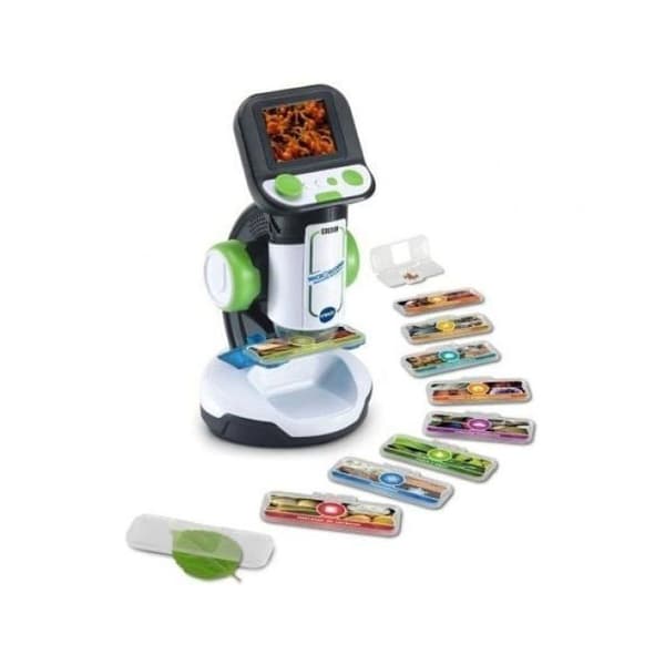 Mikroskop VTech Multimedia HD-skärm 200x 240 Bilder BBC 18 Smartkort