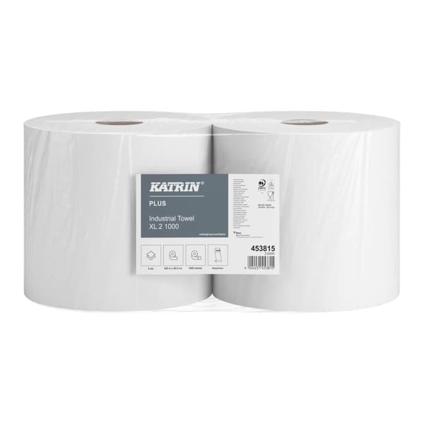 Industritork KATRIN Plus XL vit 360m 2st