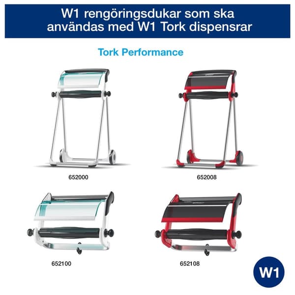 Industritork TORK Uni W1 vit 1150m