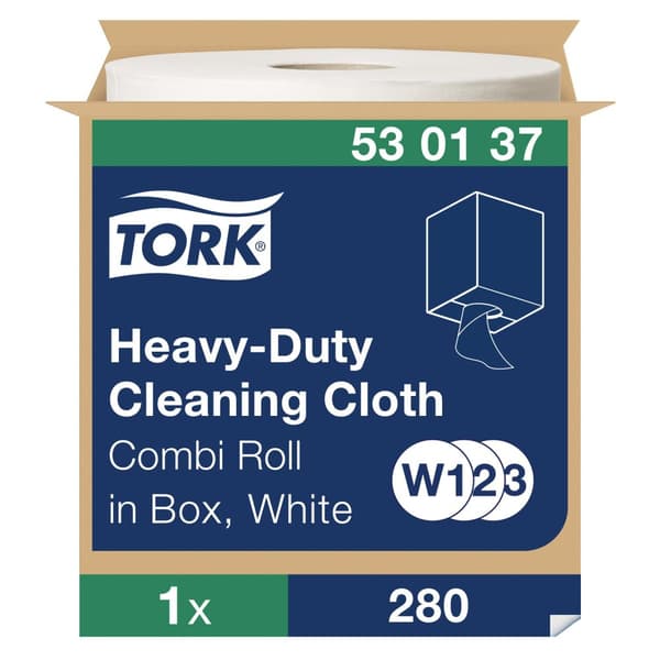 Rengöringsduk TORK W4 Kraftig vit 280/fp