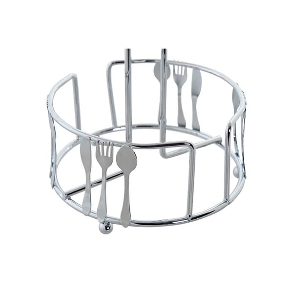 Køkkenrulleholder DKD Home Decor Sølv Metal (14 x 14 x 29 cm)