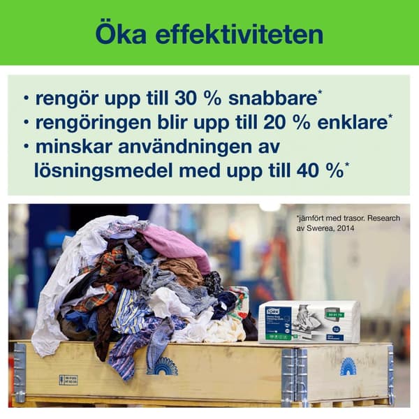 Rengöringsduk TORK W4 Kraftig Bio 105/fp