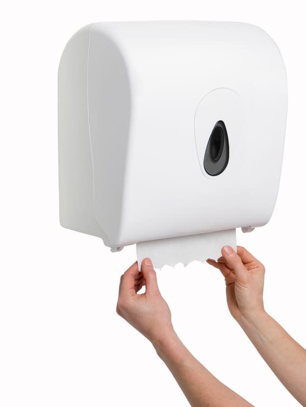 Paperiteline seinä, paperin annostelija, paperipyyhepidike, paperipyyhkeiden pidike - PQSACDK, Mini, muovi, valkoinen