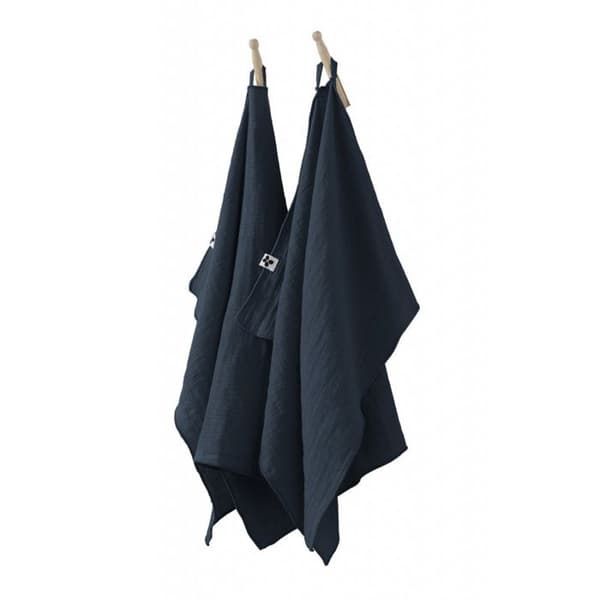 Set med 2 "Gaïa" handdukar 50 x 70 cm "Cotton Gauze" - Gaïa Minuit