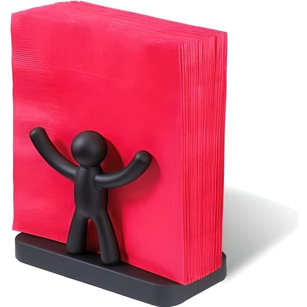 Umbra svart Buddy pappershanddukshållare - Dekorativt tillbehör - 15x9 cm - Plast