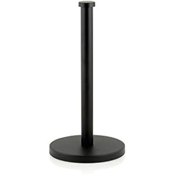 Pappershandduksrullhållare - ANDREA HOUSE - Svart metall - Matt finish - Neutral design - Bred bas