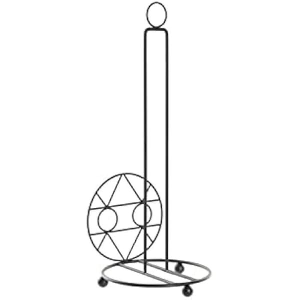 Rullhållare - DKD HOME DECOR - Metall - Svart - Mått 15,5 x 15,5 x 39,5 cm - Standard
