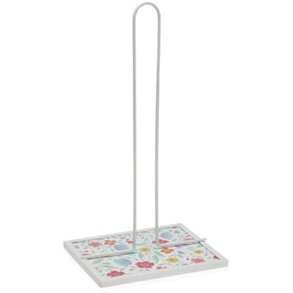 Köksrullpappershållare - VERSA - Flandern - Metall - Stål - MDF Trä - 14,5 x 18 x 32,5 cm