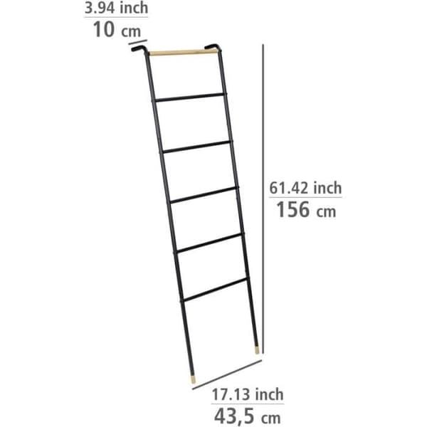 Servitörer och handdukshållare - Wenko - Handdukshängare "Loft" - Svart/Beige - L 43,5 x H 156 x l 10 cm