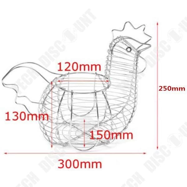 TD® Chrome Wire Höna Form/ Ägghållare Korg/Kökstillbehör/Köksredskap