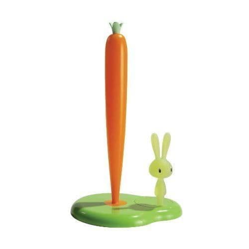 Rullhållare för hushållspapper - A di Alessi - BUNNY MOROT - Termoplastisk harts - Grön - 20,2x16x34cm