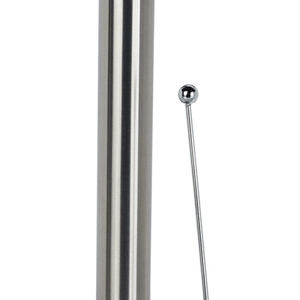 Relaxdays Kökspappersstöd, rostfritt stål, vertikalt, för köket, dispenser, H x D: 33 x 15 cm, silverfärgad